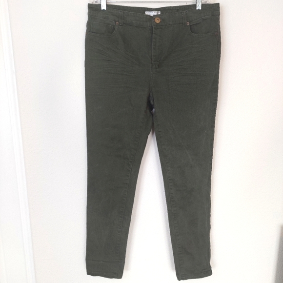 Alberto Makali Green Skinny Jeans Size 14 - Picture 1 of 9
